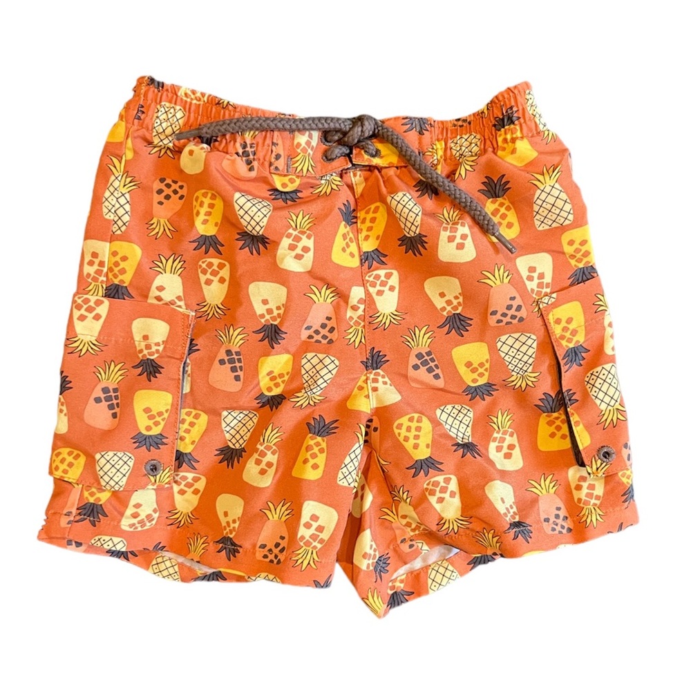 Janie and Jack pineapple swim trunks